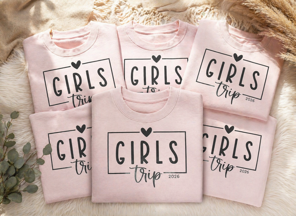 Girls Trip Shirts 2026 | Matching Girls Weekend Tees | Custom Bachelorette Shirts | Group Vacation Shirts | Cute Girls Trip Outfit