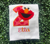 Girls Red Monster shirt, 2nd Birthday shirt