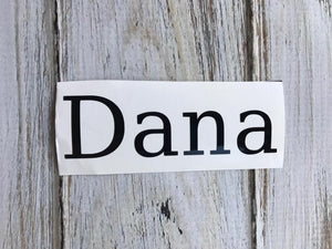 Custom Name Decal for Cups – Choose size & color. Perfect for tumblers, mugs, & water bottles. Waterproof, durable & handmade with care!
