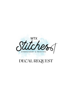 Custom Name Decal Request