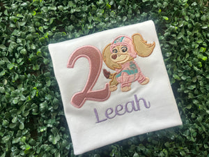 Custom birthday shirt | Liberty birthday shirt | patrol birthday shirt | embroidered birthday shirt | birthday themed shirt 
