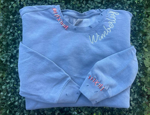 Custom City Sweatshirt | Wimberley Sweatshirt | Texans sweatshirt | hand stitches sweatshirt | had distressed sweatshirt | custom game day sweatshirt | Wimberley Texas