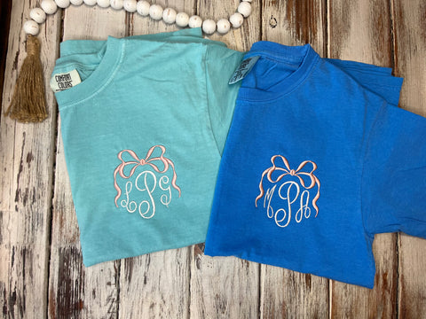 Fish Tail Monogrammed Comfort Colors Shirt