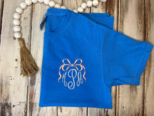 Bow Monogrammed Comfort Colors Shirt