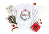 Wimberley, Texas Christmas Wreath Sweatshirt