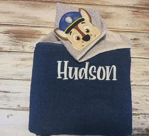 Paw Patrol Chase Hooded Towel