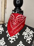 Custom Embroidered Bandana | Personalized Name Bandana | Western Style Scarf | Custom Gift | WTX Stitches