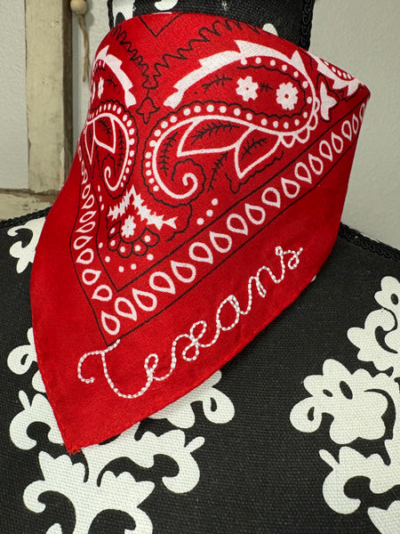 Custom Embroidered Bandana | Personalized Name Bandana | Western Style Scarf | Custom Gift | WTX Stitches