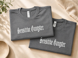 Sensitive Gangster Shirt | Gothic Graphic Tee | Comfort Colors Style Shirt | Trendy Streetwear Tee | Custom Printed Shirt Wimberley TX