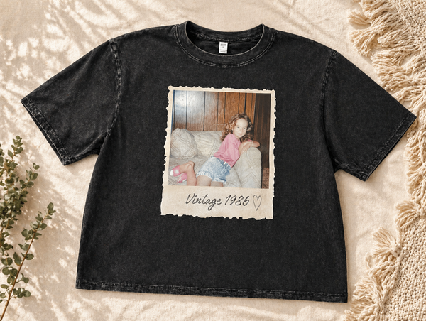 Custom Polaroid Photo Shirt | Vintage Photo Tee | Personalized Picture Shirt | Custom Date Shirt | Memorial Gift | Birthday Photo Shirt