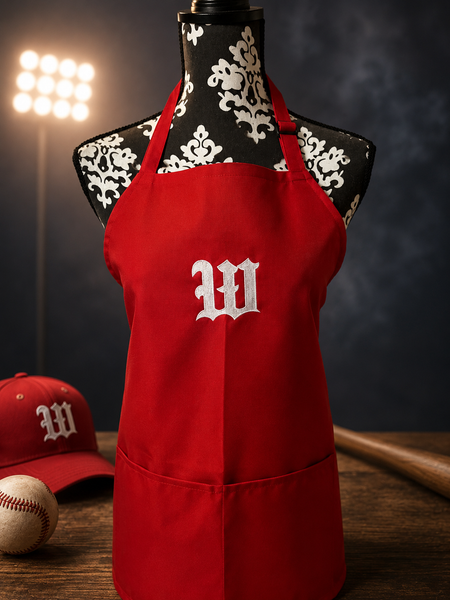 Wimberley Texans Embroidered Baseball Apron | Custom W Baseball Apron