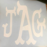 Custom Monogram Decal for Cups – Personalized Vinyl Sticker | Choose Size & Color
