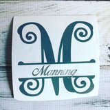 Custom Monogram Decal for Cups – Personalized Vinyl Sticker | Choose Size & Color