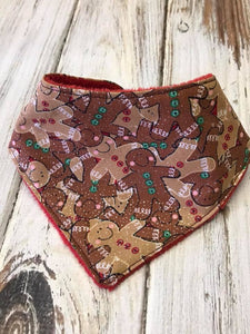 Christmas Gingerbread man Bandanna bib 0-6 months