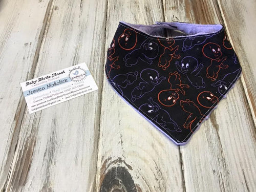 Casper the Friendly Ghost Halloween print bandanna bib 12-24 months