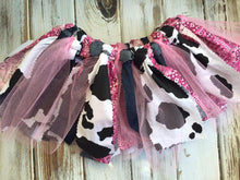 Pink cowgirl fabric tutu