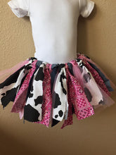 Pink cowgirl fabric tutu