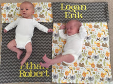 Monogrammed baby blanket