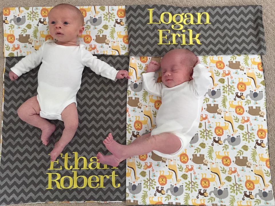Monogrammed baby blanket