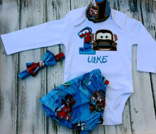 4 piece Cars Smash Cake Birthday outfit