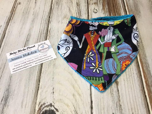 Day of the dead print bandanna bib 6-12 months