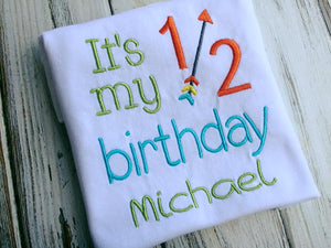 Boys Half Birthday shirt or onesie
