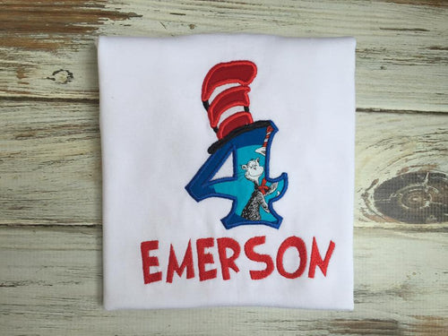 Cat and a Hat birthday Shirt