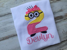 Girls Minion 2nd Birthday Shirt or onesie