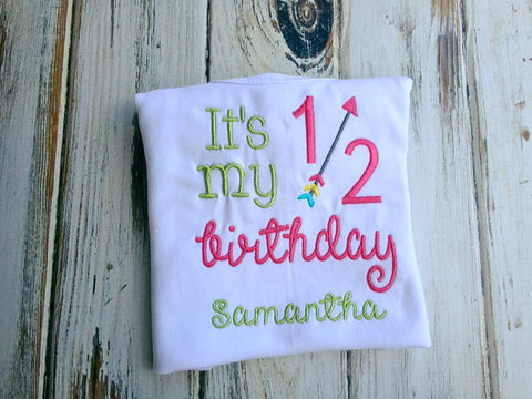 Girls 1/2 Birthday Shirt