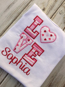 Girls Valentines Day shirt