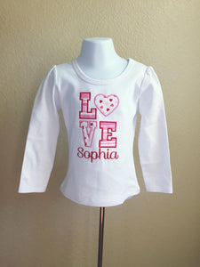 Girls Valentines Day shirt