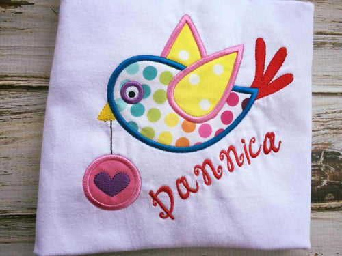 Girls Valentines shirt, Love Bird shirt