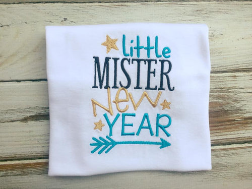 Little Mister New Year shirt or onesie