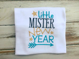 Little Mister New Year shirt or onesie