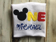 Mickey Mouse 1st birthday shirt or onesie