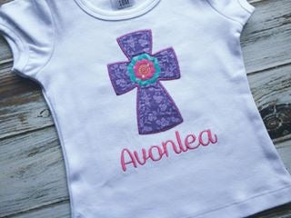 Easter Shirt, girls cross shirt
