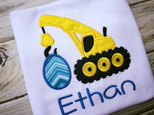 Boys easter shirt , excavator shirt