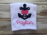 Girls Anchor shirt or onesie