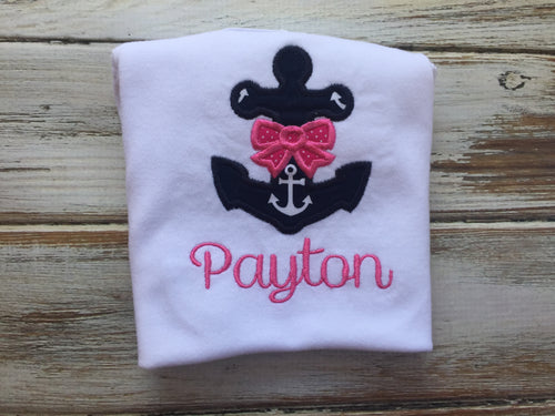 Girls Anchor shirt or onesie