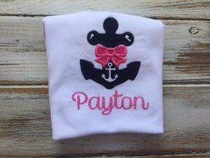 Girls Anchor shirt or onesie
