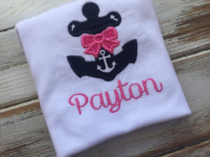 Girls Anchor shirt or onesie