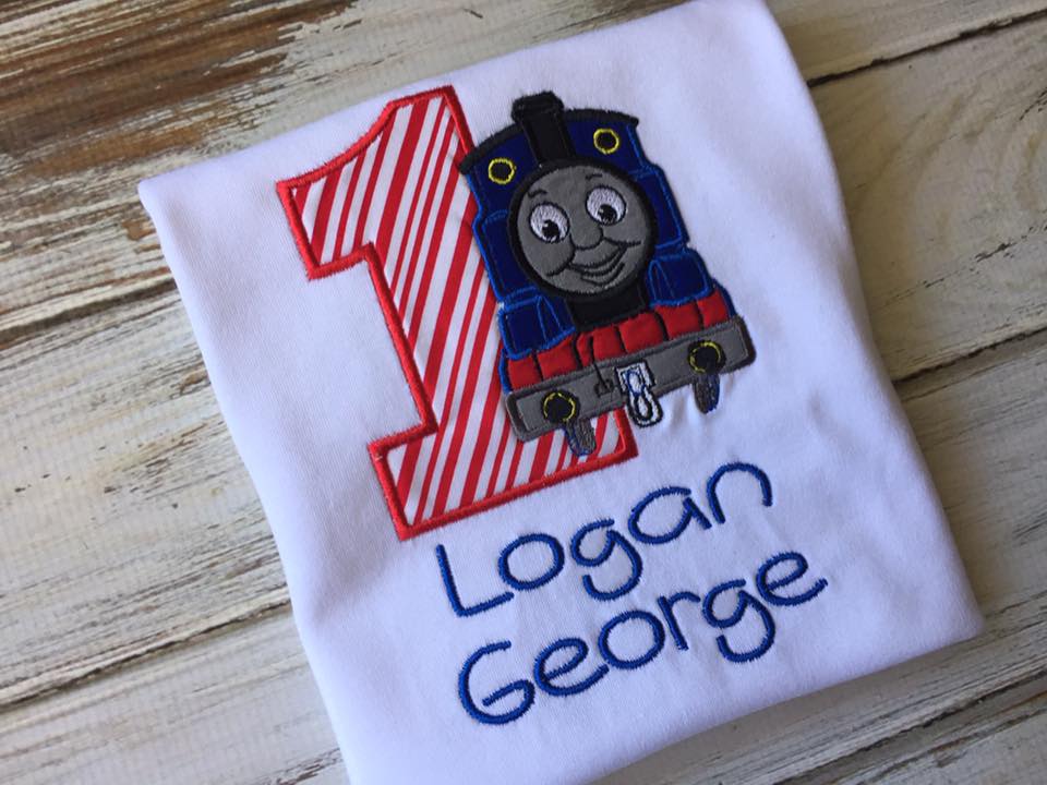 Train 1st birthday shirt or onesie
