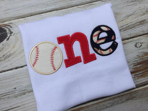 1st birthday Baseball onesie or shirt