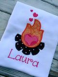 Girls campfire shirt or onesie