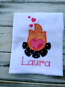 Girls campfire shirt or onesie