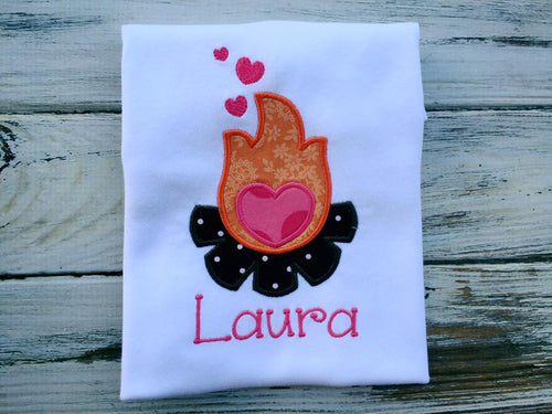Girls campfire shirt or onesie