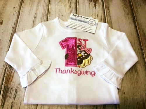 Girls My 1st Thanksgiving long sleeve onesie size 3-6 months SALE