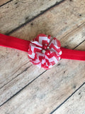 Red and White Headband