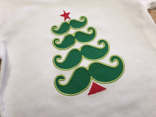 Mustache Christmas Tree Shirt