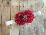 Red polkadot Headband
